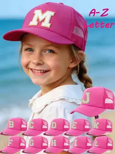 1 Piece  26 letter Baseball Cap for Kids 3-8 Years, Adjustable Breathable Mesh Sun Hat, Customizable Letters, Casual Daily Wear, Perfect Gift