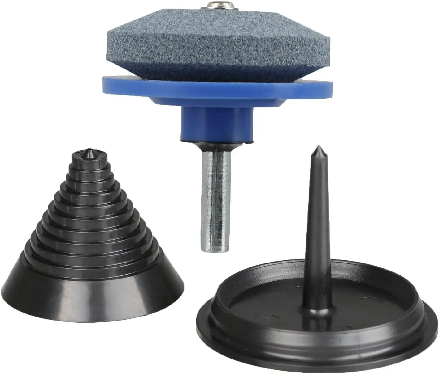 Lawn Mower Blade Sharpener for Drill and Lawn Mower Blade Balancer Set Fit for Lawn Mower Tractor Garden Tools