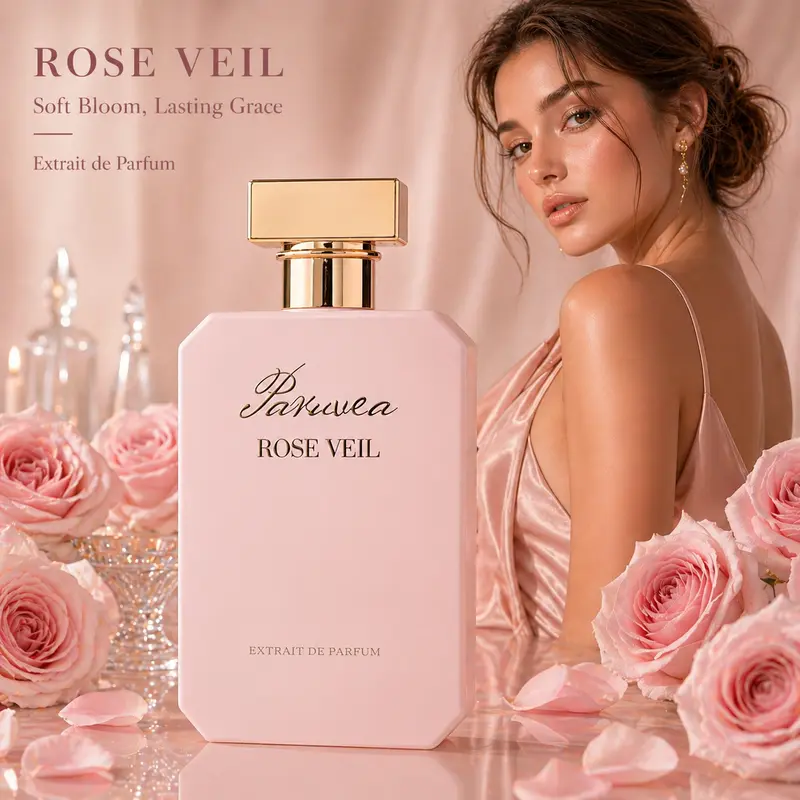 Paruvea Rose Veil Extrait De Parfum for Adults, 100ml(3.4 fl oz) - Rose Lychee Peony Aroma Scented Floral, Captivating Incense Long Lasting Perfumes, Elegant Vanilla Feminine Fragrance,#backtoschool Paruvea Rose Veil Extrait De Parfum for Adults, 100ml(3.4 fl oz) - Rose Lychee Peony Aroma Scented Floral, Captivating Incense Long Lasting Perfumes, Elegant Vanilla Feminine Fragrance,#backtoschool