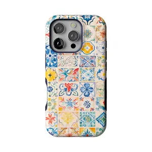 Casely iPhone 16 Pro Case | Dolce Vita | Tuscan Tiles | Bold Protective Design | Compatible with MagSafe