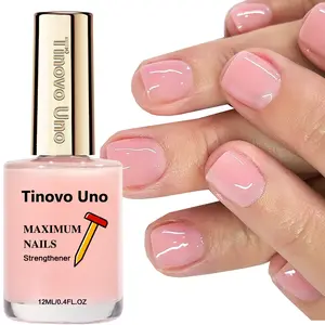 Tinovo Uno Keratin Strengthener Treatment Fortifies Nails to Prevent Splitting, Chipping and Breaking, 12ML/0.4FL.OZ, Enhances Nails Beauty, Glossy and Durable Shield, Fast Dry, No UV/LED Lamp Needed, Nail Art DIY, Nail Care Serum, Liquid