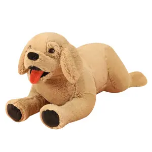 Labrador dog plush toy, cute golden retriever plush toy, children's pet doll