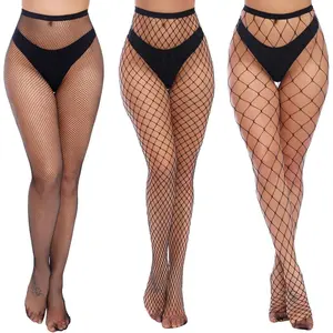 Women's High Waist Fishnet Pantyhose – Sexy Thigh High Mesh Tights, Slim Fit Stretchy Stockings for Night Out, Party, Clubwear, and Cosplay Outfits Womenswear Breathable Fashion Lingerie Skinny Skirts Soft Fabric