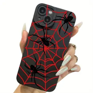 Spider Web Design Phone Case, Cover, Shockproof Full Protection, Fits iPhone 17/16/11/12/13/14/15/16/17 Pro Max/plus/air Gift