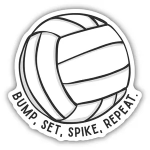 Stickers Northwest Bump Set Spike Repeat Volleyball Sticker