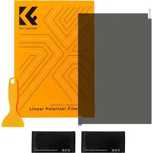 K&F CONCEPT Linear Polarizing Film A4 Polarized Film Sheets Optical 20x30cm for Screen Educational Physics