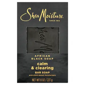 SheaMoisture African Black Bar Soap, with Plant-Based Moisturizers, 8 oz (227 g) SheaMoisture African Black Bar Soap, with Plant-Based Moisturizers, 8 oz (227 g)