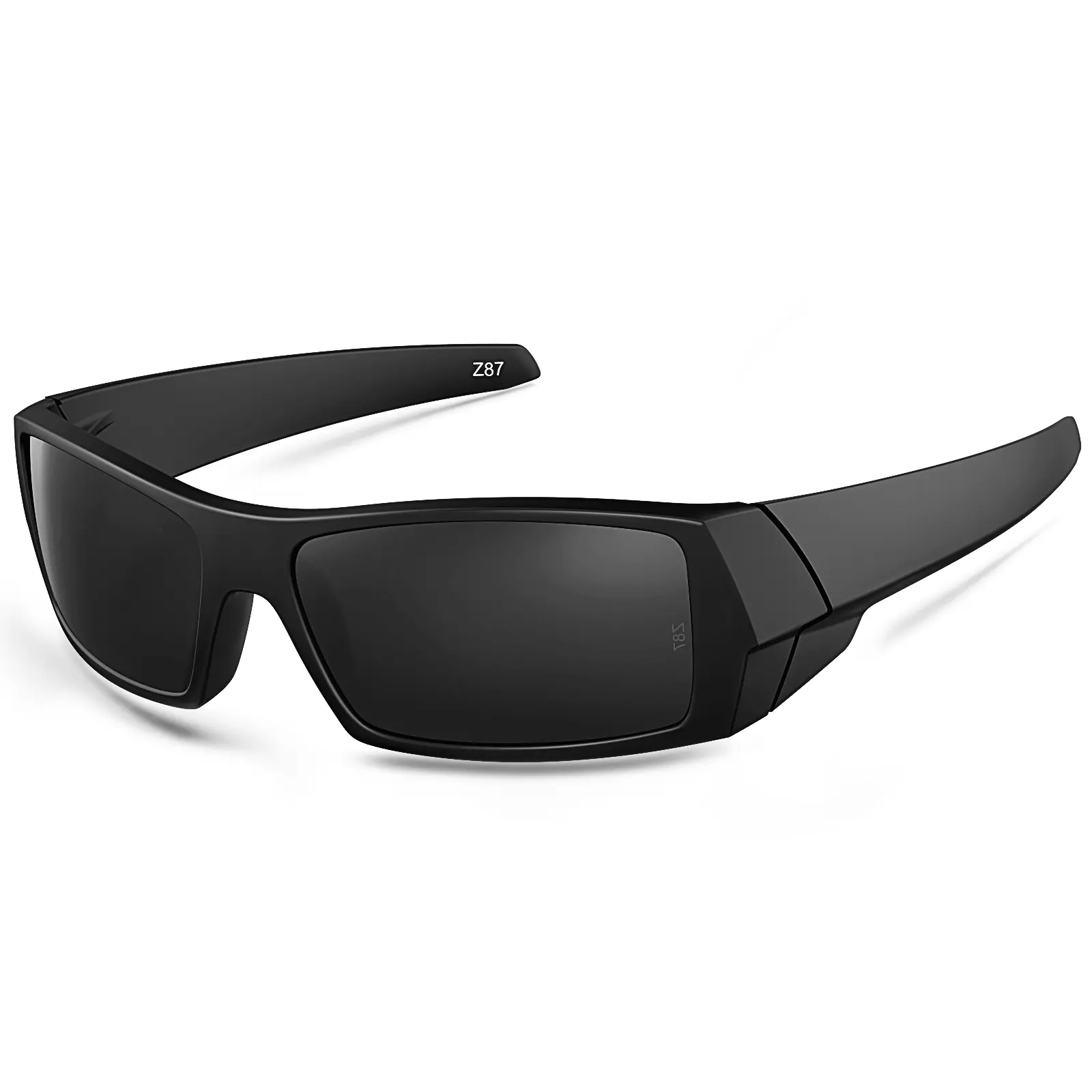 WISTON Z87 Unisex High-Quality Polycarbonate Sunglasses (8231) - Full Rim, Lightweight Shatter-Proof UV-Blocking Geometric Rectangle Wrap-Around UV400 Athletic Eyewear for Sport, Work, Polycarbonate Men's Sunglasses, Shatter-Proof Men's Sunglasses