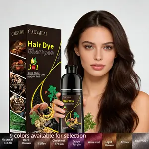 Natural Ginger Hair Dye Shampoo 500ML, 3-In-1 Plant-Based Hair Color, Covers Hair, No Irritation, Long-Lasting Shine for Men & Women