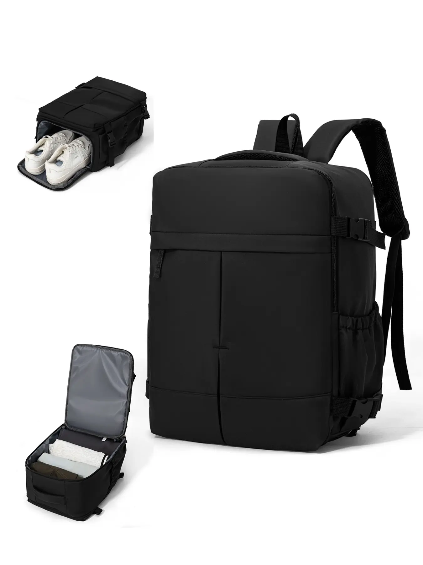 Travel Carry-On Backpack, Airport Backpack, Travel Essentials Bag, Airplane Approved Size, 40x30x20cm, Casual Fabric Material, Plain Pattern, All-Season Use, Large Capacity, Casual Lightweight Backpack