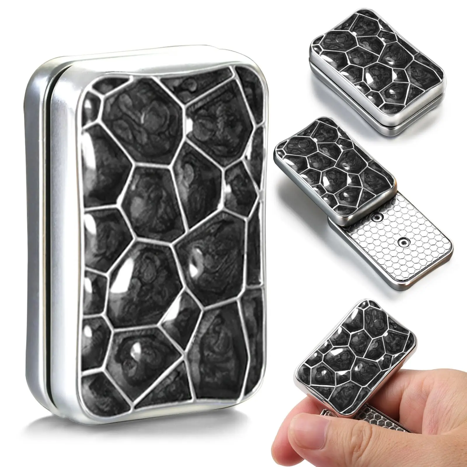 Metal Finger Stress Relief Toy, Portable Anxiety Reliever, Anxiety Fidgets, Textured Water Drop Design for Office & Home Use, Ideal Sensory Stress Relief Tool, Stress Relief Gadgets, Stress Relief Fidgeting, Stress Relieving Tool