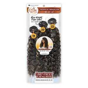 Sensationnel Weave Curls Kinks N Co Bundles 3X Multi Pack Tropical Brazilian 18"20"22"