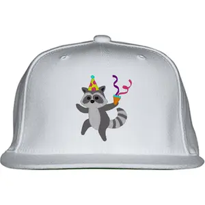 Party Raccoon Snapback Hat