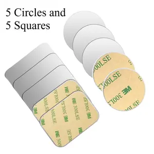 10PCS Metal Plate For Magnetic Car Mobile Phone Holder Round & Square Replace Iron Sheet Disk For Magnet Phone Stand