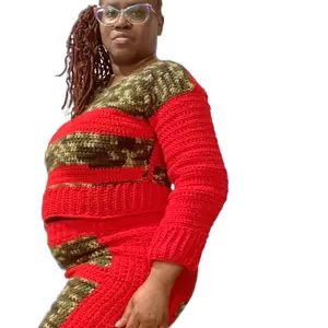 Crochet  top and skirt set Machine Washable