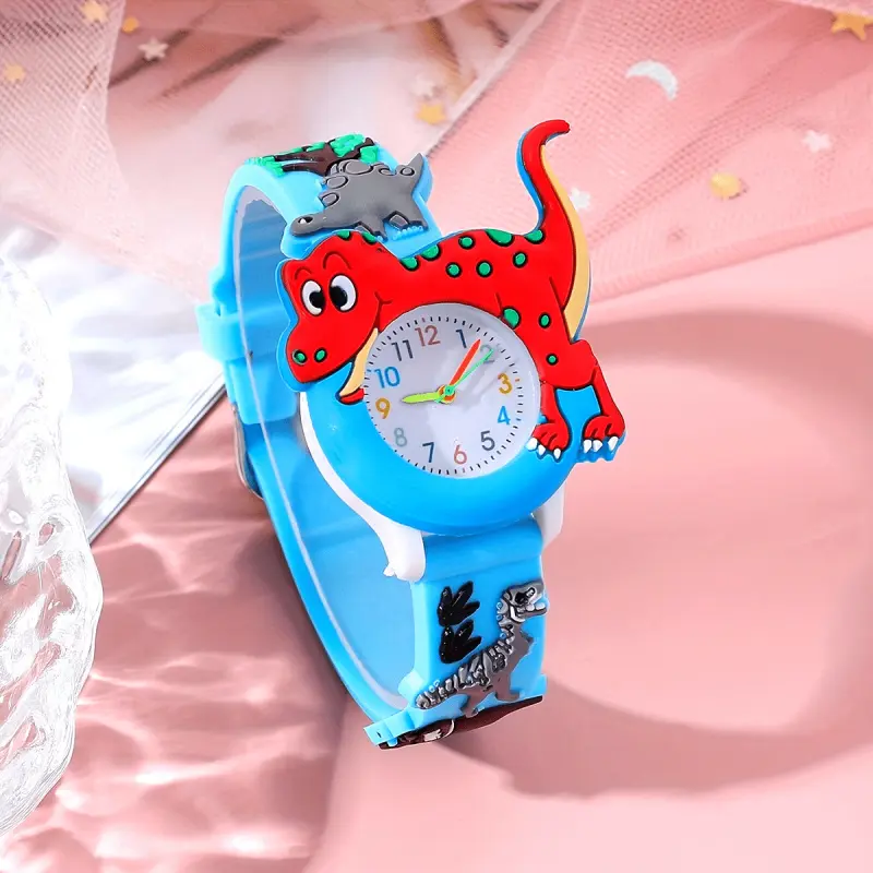 Green Dinosaur Fashion Watch |     Cute Style, Synthetic Resin Case, Quartz Movement, PVC Strap, Non-water Resistant, Battery Powered