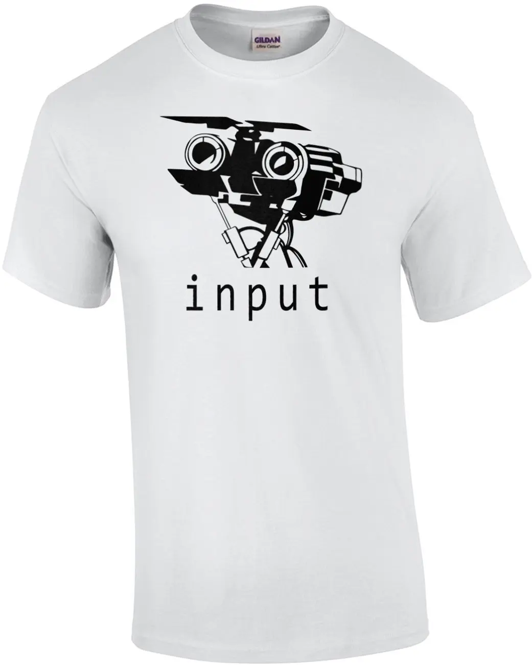 Men's 80's Input Short Circuit Print T-Shirt 792, Casual Round Neck, Soft Sweat Fabric