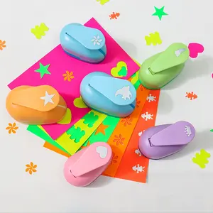 3-Piece Paper Punch Set for Scrapbooking and Card Making, Including Star, Heart and Cherry Blossom Designs, Creative Crafting Tools