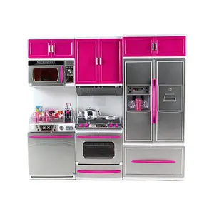 Az Import & Trading PSK54 Battery Operated Kitchen Playset - Refrigerator- Stove & Microwave