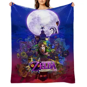 legend-of-zelda-Flannel Throw Blanket for Girls Boys- Ultra Soft, Anti-Shrink & Wrinkle-Resistant ,Quick-Dry, Machine Washable Cozy Throw ,Perfect Gift for Kids Adults A-43