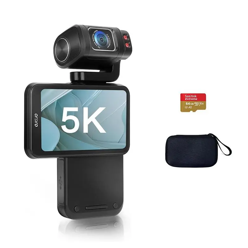 ORDRO M3 Portable Camera with 3.5'' Flippable Touch Screen Digital Camcorder,180° Rotating Lens,3250mAh Battery,IR Night Vision Function,64G TF Card Compact Cable