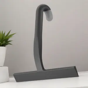 Household Essentials Wiper Shower Shower Squeegee for Glass Doors - Ergonomic Round Grip, All-in-One Silicone Design with Built-in Hook Design for Easy Hanging, Efficient for Bathroom, Tile Wall, Car
