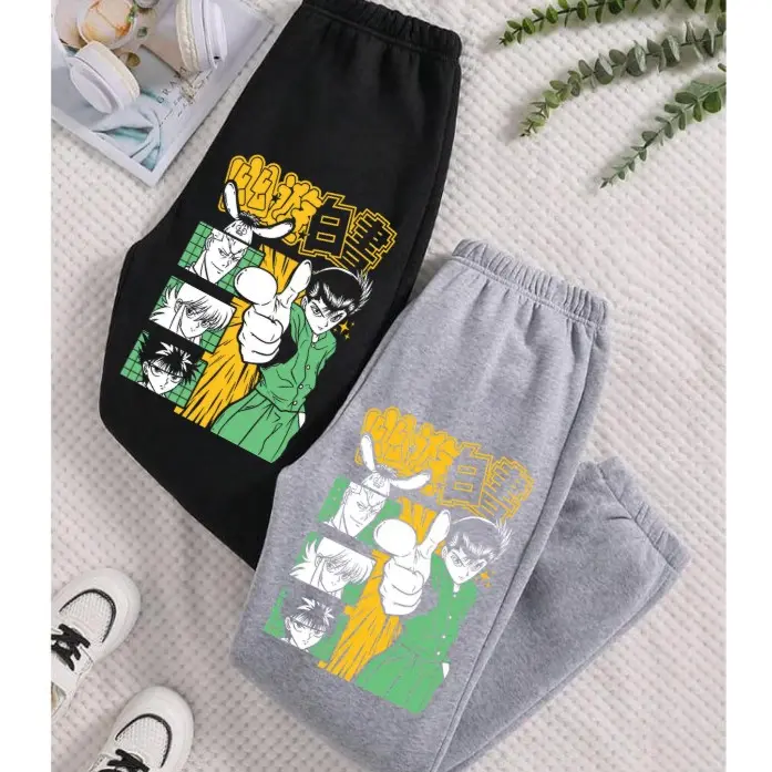 Hiei Yu Yu Hakusho Sweatpants, Kuwabara Kurama Yusuke Hiel Anime Manga Sweatpants, Anime sport pants, Anime lover gift, Anime Sweatpants