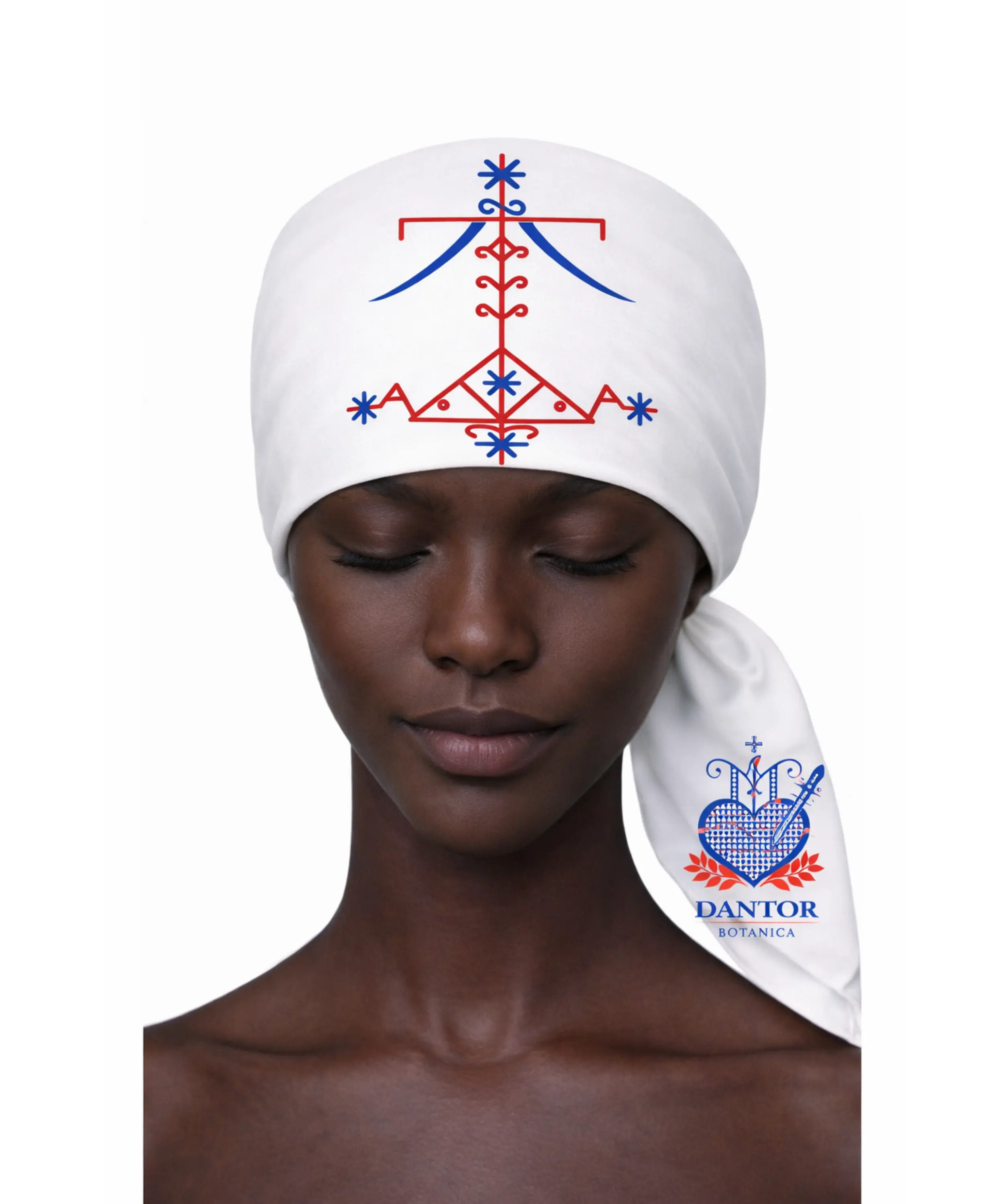 23.6X23.6 INCHES OGOU FERAY Mouchwa Head Scarf Mouchwa lwa mouchoir lwa Veve Ceremonial Scarf, Red Satin, Traditional Spiritual Design, Religious Altar Accessory Mouchwa Lwa Mouchoir Lwa Loa Mambo Ougan Manbo Vodoo Voudou Hoodoo Wican