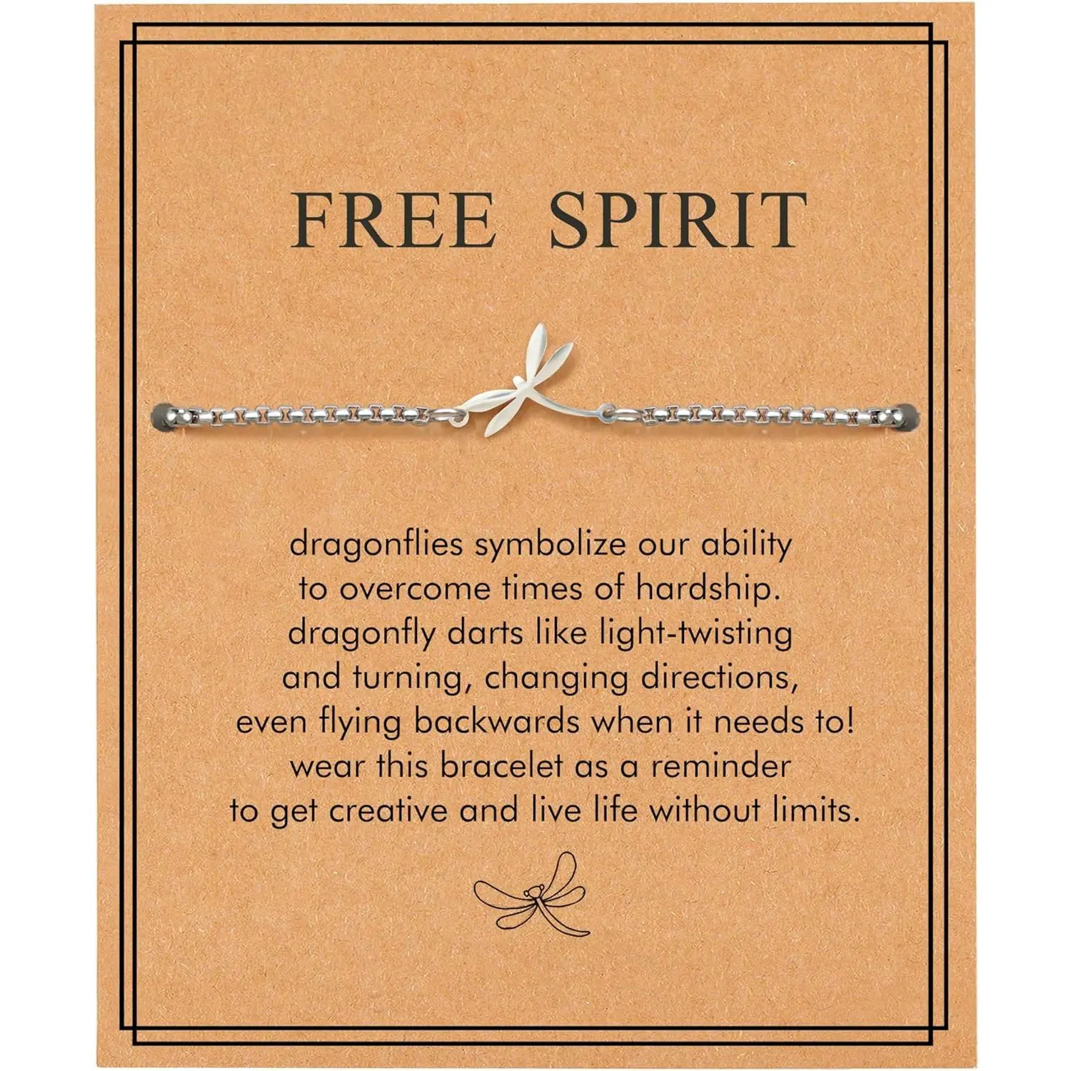 Women's Butterfly-Dragonfly Bracelet with Cute Pendant & Polished Shine, Birthday Gift Ideas for Teens & Friends