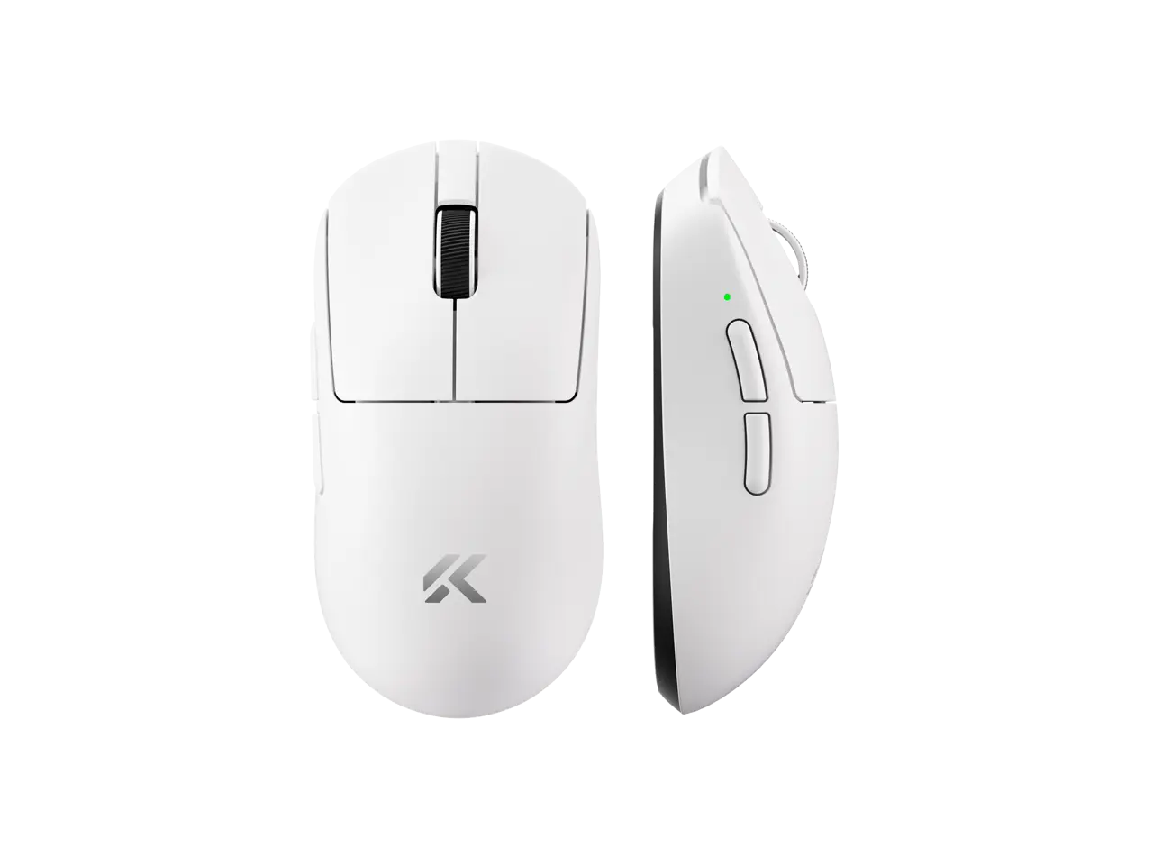 MCHOSE A7V2 Ultra Tri-Mode Lightweight Gaming Mouse, Dual 8K Wired/Wireless, PAW3950TI, 500mAh - White