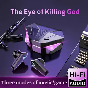 2025 New TWS Wireless Earphones with Bluetooth 5.49 Gaming Headset Sport Earbuds with LED Display Earhooks and Built-in Mic