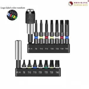 T8-T40 Impact Insert Strong Magnetic Star Bit Set 16 Pieces, Durable 25mm 1 Inch 50mm 2 Inch Tool Accessories for Use