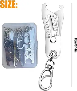 Thread Checker Keychain for Quick Thread Identification, Bolt and Nut Gage Tool, Thread Size Checker Tool