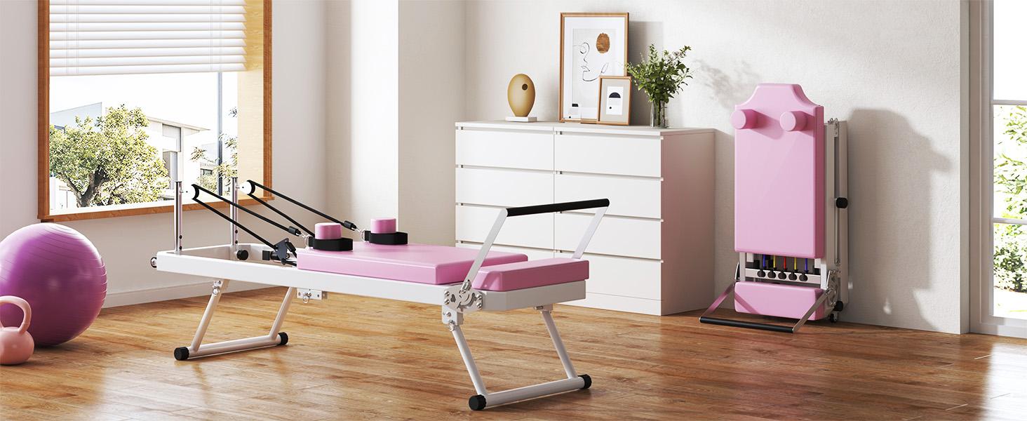Foldable Pilates Machine for Home & Gym | 150kg Capacity, Multi-Exercise, Multi-Color, 5 Resistance Levels, Space Saving