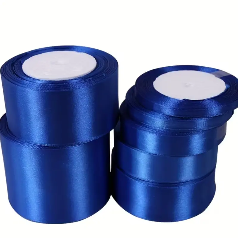 Royal Blue DIY Rose Ribbon, Handmade Decorative Bow, 0.24-1.97 Inch Width, 866.14 Inch Long, Polyester Net for Home, Party, Christmas, Halloween, Gift Wrapping Supplies, Gift Bows