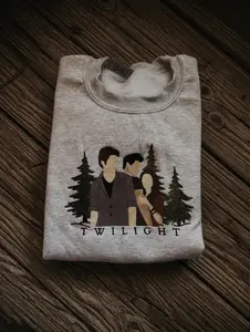 Twilight Trio Embroidered Sweatshirt, Hoodie, Gift For Book Lover Twilight Saga, Vampires Wolves Romance shirt, Edward Cullen Bella
