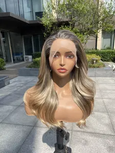 IMstyle Noelle Ombre Warm Dirty Blonde Natural Wavy Glueless Pre-plucked Natural Hairline 13*4 Lace Front Synthetic Wigs