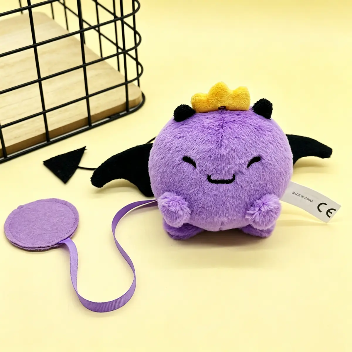 Unstable Universe Wemmbu Inspired Plush Toy, Cute Purple Bat Monster Stuffed Animal, Soft Kawaii Shoulder Plush Doll, Collectible Gift for Kids Teens Fans