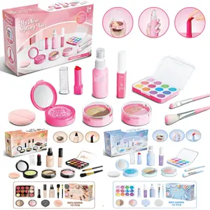 Kids Makeup Toy Set, 1 Box Simulation Makeup Toy, Pretend Play Cosmetic Toy, Makeup Accessories, Brush, Palette, Birthday Gift for Girls, Simulated Makeup, Christmas Gift