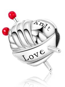 High-Quality Silver-Plated Heart Braided Yarn Ball, DIY Jewelry Making Kit, Unique Minimalist Design, Perfect for Bracelets and Necklaces
