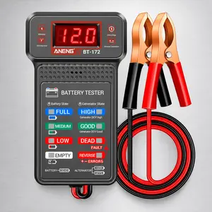 Car Battery Tester,12V Digital Automotive Batteries Tester, Alternator Charging Analyzer, Voltmeter with LCD Display and LED Indication, Voltage Indicator for Car Truck Motorcycle Electrical Tools.