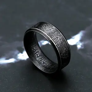 Eldrbind Rune Ring Celtic Ring Stainless Steel 