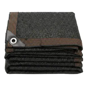 1PC Black sunshade net with edges and holes, encrypted and thickened insulation sunshade net, outdoor sunscreen net