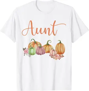 Aunt of Little Pumpkin First Birthday Autumn Pumpkin T-Shirt - Jessicabal Shop 36B0B8T7PJ8C