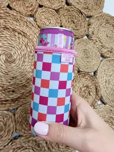 Slim Can Sleeve - Checkered