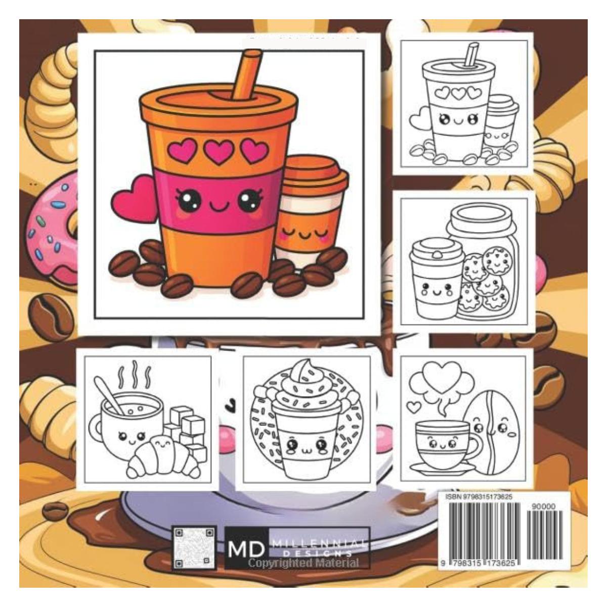 Coffee Lovers Coloring Book Bold Easy Designs Stress Relief Art - Paperback