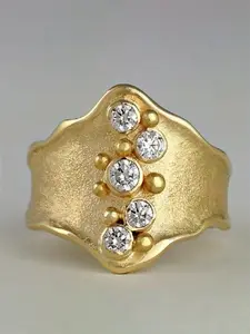 1 PC Elegant Cubic Zirconia Heart Cluster Ring For Women For Valentine's Day Gift Wedding Engagement Band Jewelry Cubic Zirconia Rings