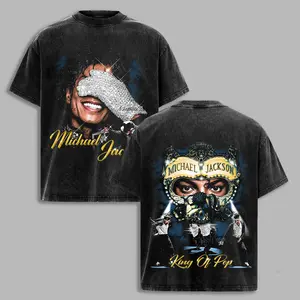 Michael Jackson King of Pop Vintage Wash T-Shirt – Retro Graphic Tee, michaeljackson, kingofpop, mj, y2kfashion, retrostyle, oversizedtee, popculture, ootd, trending, fashiontiktok