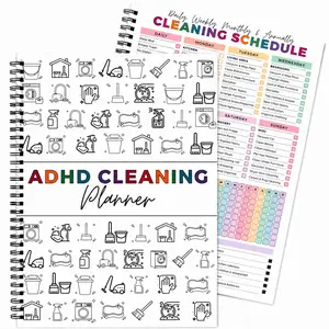 ADHD Cleaning Planner for Adults - Undated Daily, Weekly & Monthly Schedule, Checklist & Planning Tool - Office Stationery Household Chores Organizer Notebook for Home Management,household daily cleaning schedule planner time