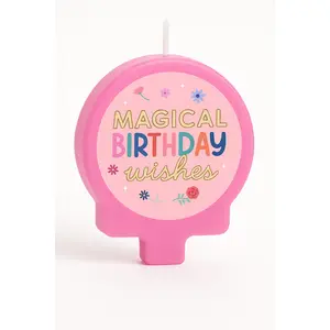 Unicorn Wishes Molded Birthday Candle